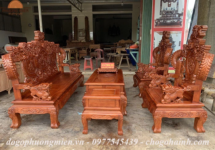 đỉnh rồn bàn ghế hiện đại gỗ hương đá