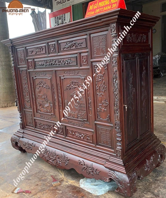 tủ thờ huế gỗ gụ đẹp