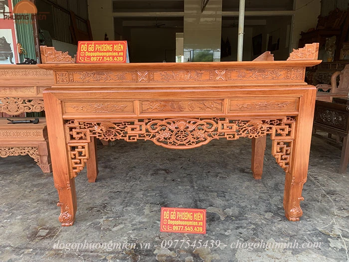 án gian thờ gia tiên truyện ngũ phúc gỗ hương đá.