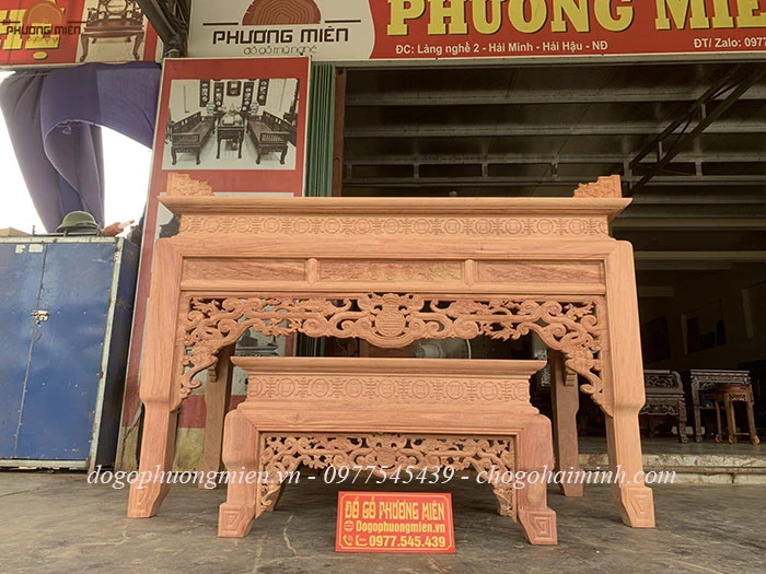 án gian thờ truyện gỗ hương đá đẹp
