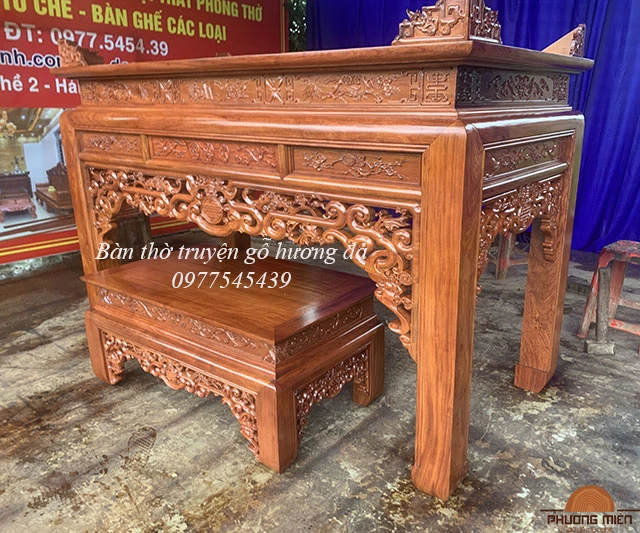 Bàn thờ án gian gỗ hương đá