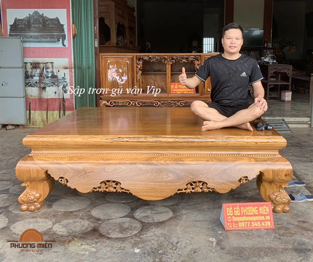 Mẫu sập trơn gụ vân cỡ trung đẹp