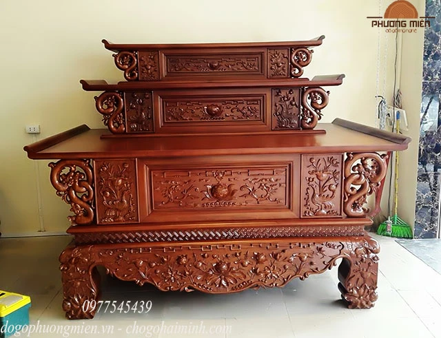 Bàn thờ tam cấp sen vịt